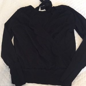 J Crew Merino Wool Criss-Cross Tie Back - S